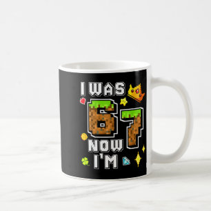Taza De Café Cumpleaños de niño jugador píxel tenía 6 7 años cu