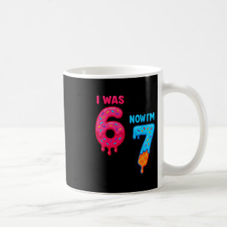 Taza De Café Cumpleaños de siete años Era 6 ahora tengo 7 67 he