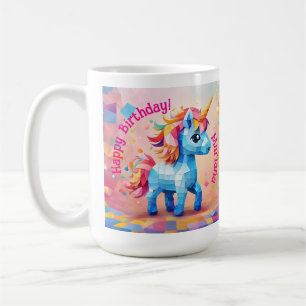 Taza De Café Cumpleaños de Unicorn Pinata