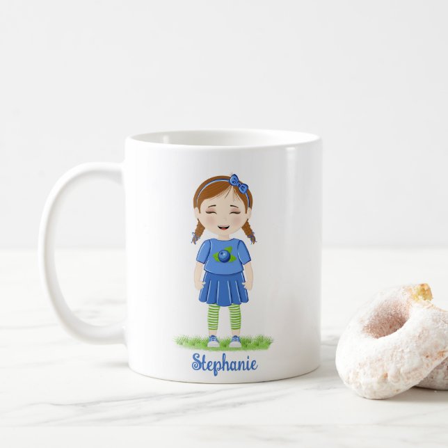Taza De Café Cumpleaños del Blueberry (Con donut)