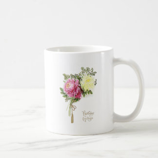 Taza De Café Cumpleaños del crisantemo