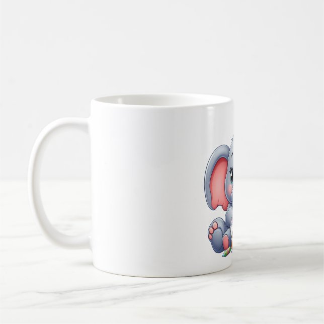 Taza De Café Cumpleaños del elefante bebé 1 (Izquierda)