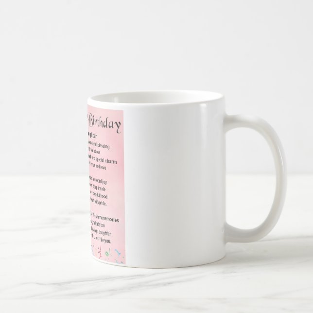 Taza De Café Cumpleaños del poema de la hija trigésimo (Derecha)