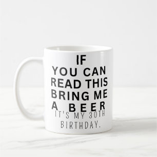 Taza De Café Cumpleaños Divertido 30 Bebiendo al Cumplir 30