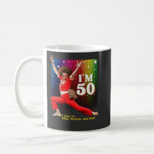 Taza De Café Cumpleaños divertido de 50 años Kick & Stretch Sal
