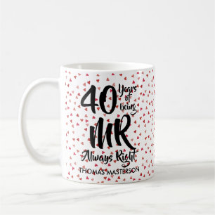 Taza De Café Cumpleaños Divertido del Sr. Siempre Correcto Aniv