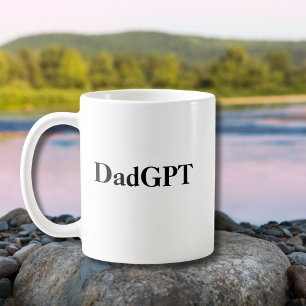 Taza De Café Cumpleaños Divertido Papá DadGPT con IA y Chiste d
