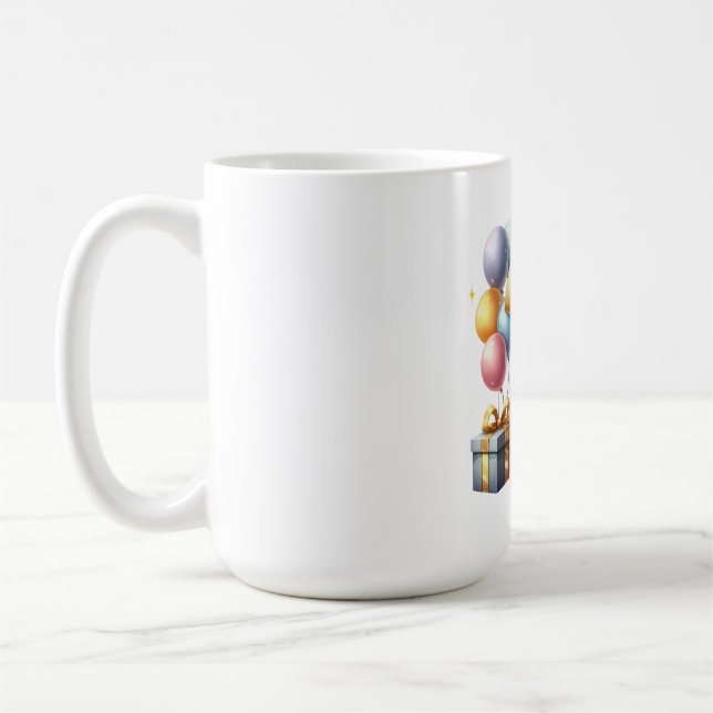 Taza De Café Cumpleaños dorado 3 (Izquierda)