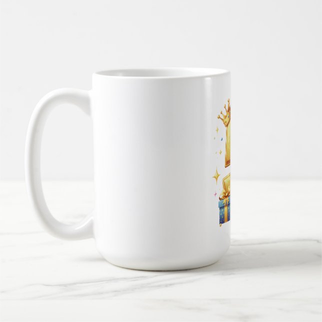Taza De Café Cumpleaños dorado 5 (Izquierda)