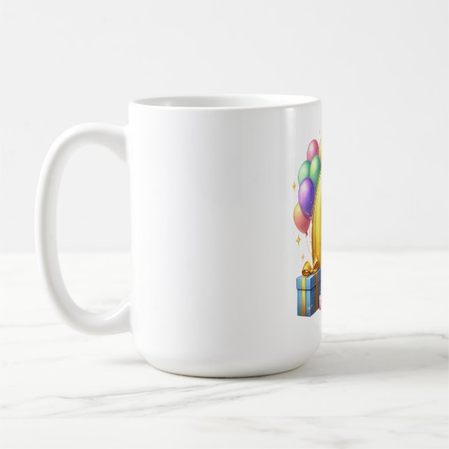 Taza De Café Cumpleaños dorado 6 (Izquierda)
