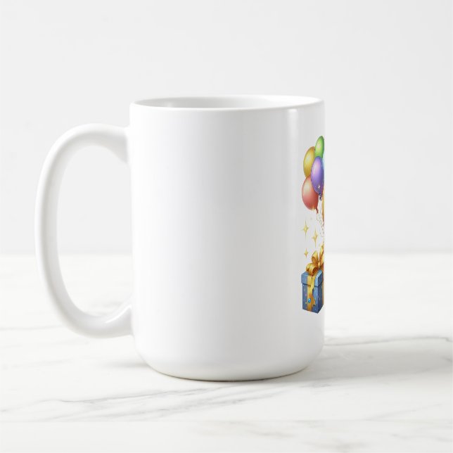 Taza De Café Cumpleaños dorado 8 (Izquierda)