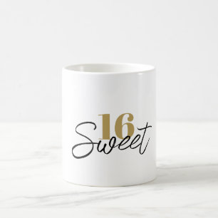 Taza De Café Cumpleaños Dulces Dieciséis Regalo de 16 Cumpleaño
