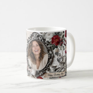 Taza De Café Cumpleaños Feliz Personalizado Mamá Rosa Roja Vict