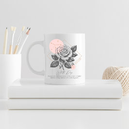 Taza De Café Cumpleaños Floral Astrología Cáncer Zodiaco Rosa B