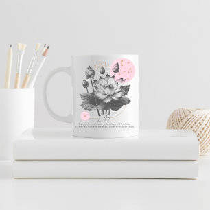 Taza De Café Cumpleaños Floral Piscis Loto Astrología