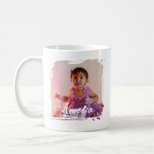 Taza De Café Cumpleaños Foto Personalizada Moderna y Divertida