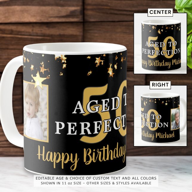 Taza De Café Cumpleaños mayor de edad a la PERFECCIÓN Black Gol (Subido por el creador)