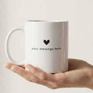 Taza De Café Cumpleaños Minimalista Personalizado Mamá Papá Abu