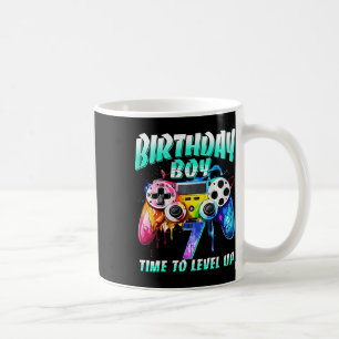 Taza De Café Cumpleaños Niño Hora De Subir De Nivel Jugador Vid