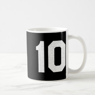Taza De Café Cumpleaños número 10 número de uniforme Jersey #10