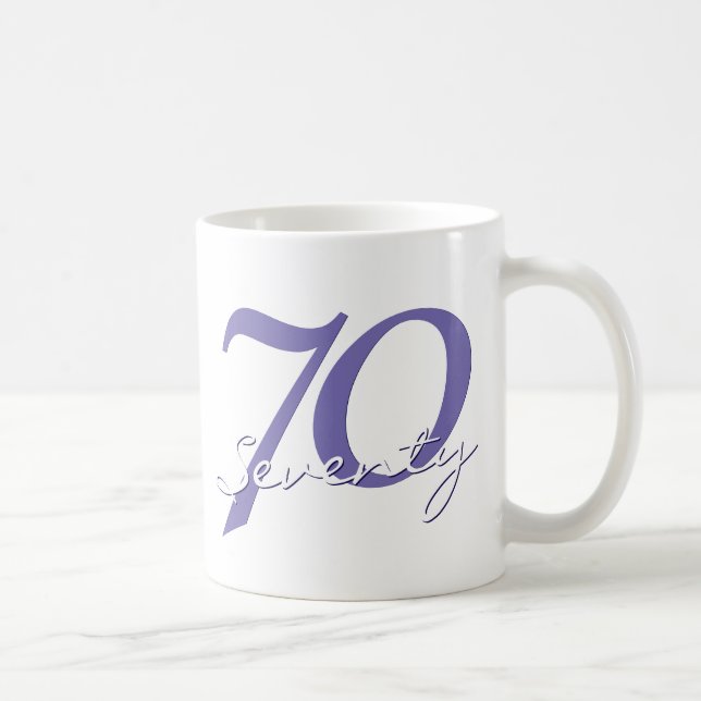 Taza De Café Cumpleaños o aniversario | Púrpura Grunge EDITABLE (Derecha)