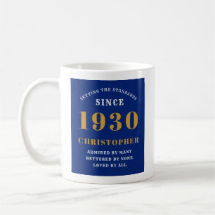Taza De Café Cumpleaños Personalizado 1930 Elegante Nombre de O