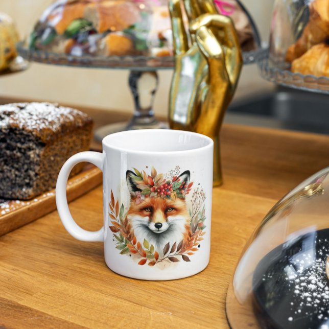 Taza De Café Cumpleaños Personalizado De Flor De Fox Con Tema D (Subido por el creador)