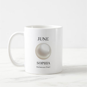 Taza De Café Cumpleaños Personalizado June Pearl