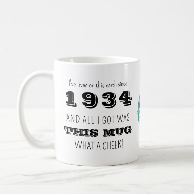 Taza De Café Cumpleaños Qué Grita De 1934 (Izquierda)
