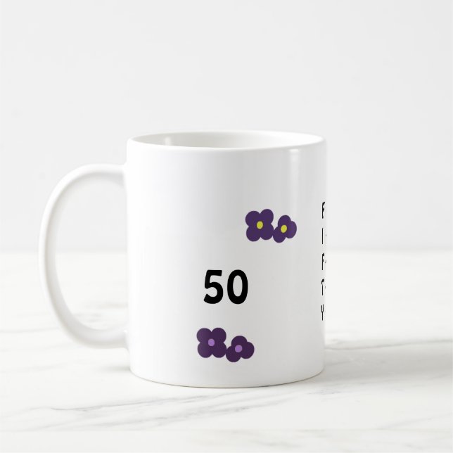 Taza De Café Cumpleaños Quincuagésimo (Izquierda)