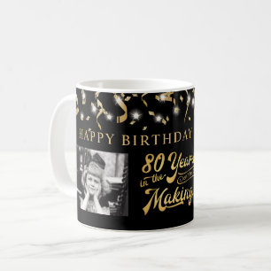 Taza De Café Cumpleaños retro 80 años en proceso