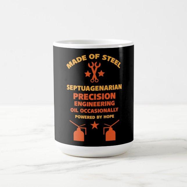Taza De Café Cumpleaños Septuagenario (Centro)
