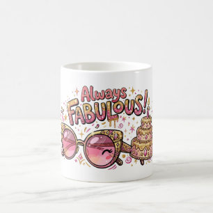 Taza De Café Cumpleaños Siempre Fabuloso con Brillo