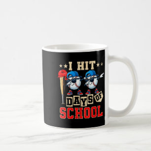 Taza De Café Cumplí 100 Días De Escuela Béisbol Niños Niño Maes