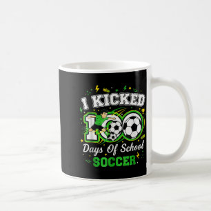 Taza De Café Cumplí 100 Días De Escuela Fútbol 100º Día Deporte