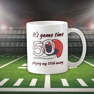 Taza De Café Cumpliendo su 50º partido de béisbol de cumpleaños