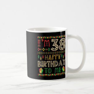 Taza De Café Cumplo 38 años Feliz cumpleaños para mí afroameric