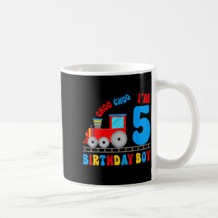 Taza De Café Cumplo 5 Años Niño Amante Del Tren Es Mi Quinto Cu