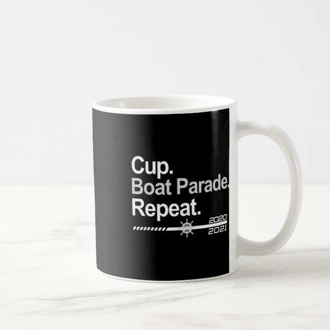 Taza De Café Cup Boat Parade Repeat Funny Hockey Fans Boating  (Derecha)