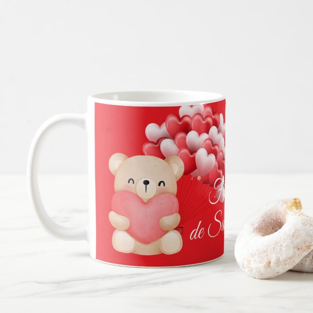 Taza De Café Cup Coffee Mug Valentine's Day (Con donut)