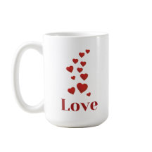 Cup of LOVE with hearts.