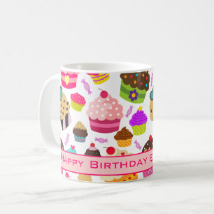 Taza De Café Cupakes Happy Birday