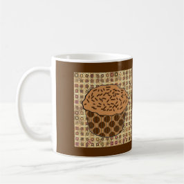 Taza De Café Cupcake con glaseado de caramelo y sprinkles