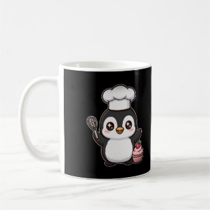 Taza De Café Cupcake de Chef Pingüino Kawaii