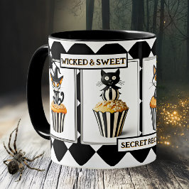 Taza De Café Cupcakes de gatos malvados Halloween