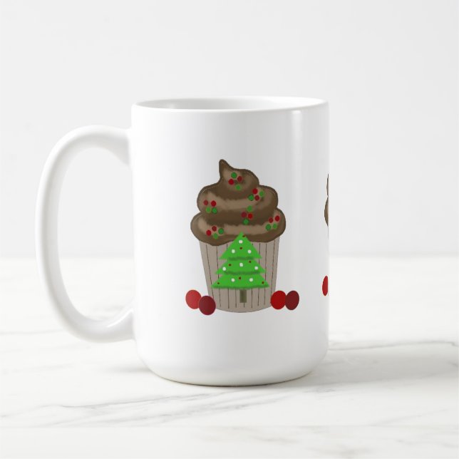 Taza De Café Cupcakes de Navidad elegantes (Izquierda)