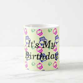 Taza De Café Cupcakes Rosados, Verdes y Azules