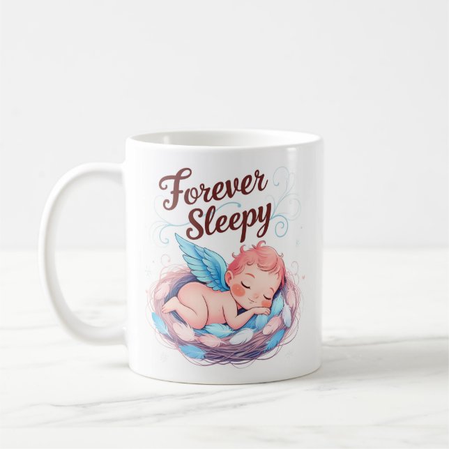 Taza De Café Cupid: Forever Sleepy (Izquierda)