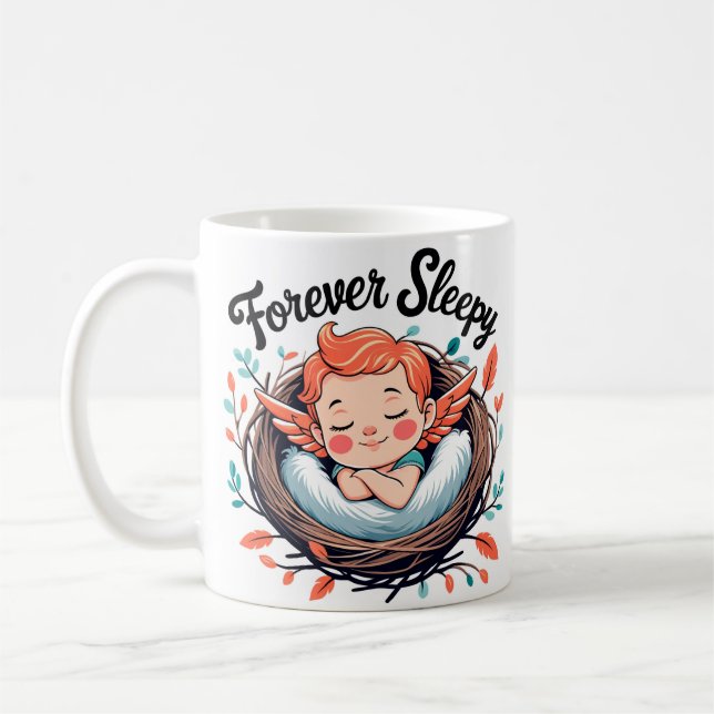 Taza De Café Cupid: Forever Sleepy (Izquierda)