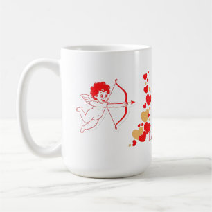 Taza De Café Cúpido Adorable Con Arco Y Flecha
